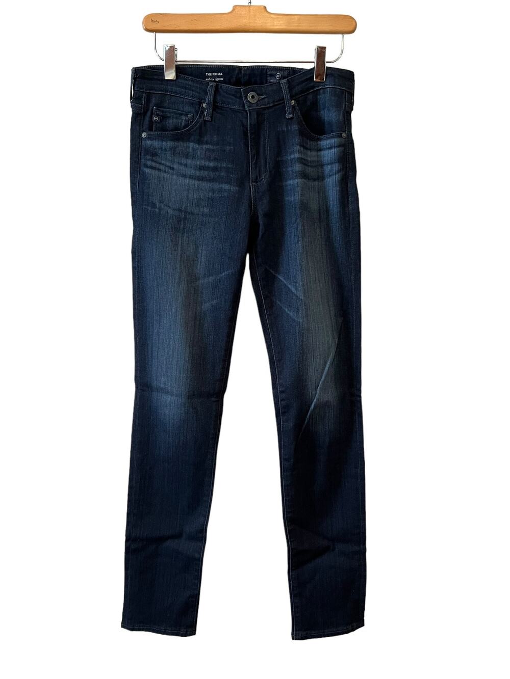 AG Adriano Goldschmied The Prima Skinny Mid Rise Jeans Dark Wash 26